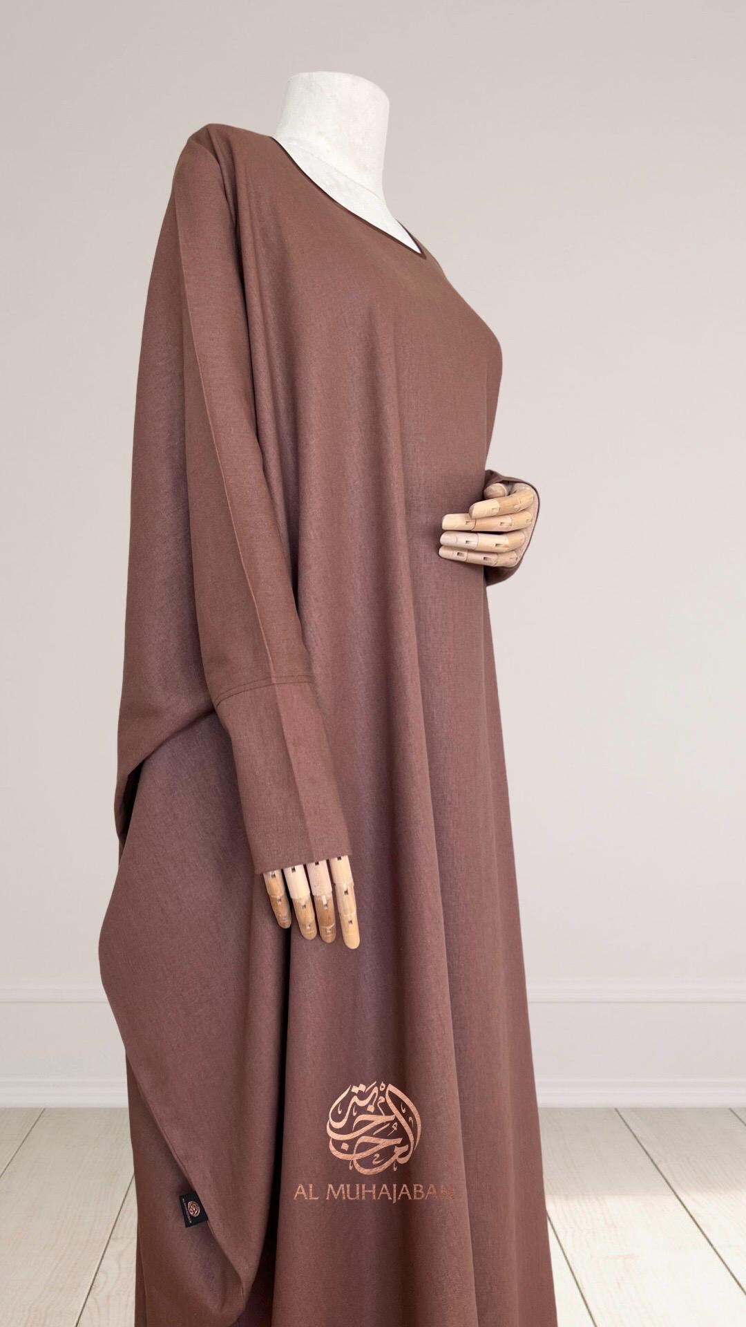 Off White Linen Abaya