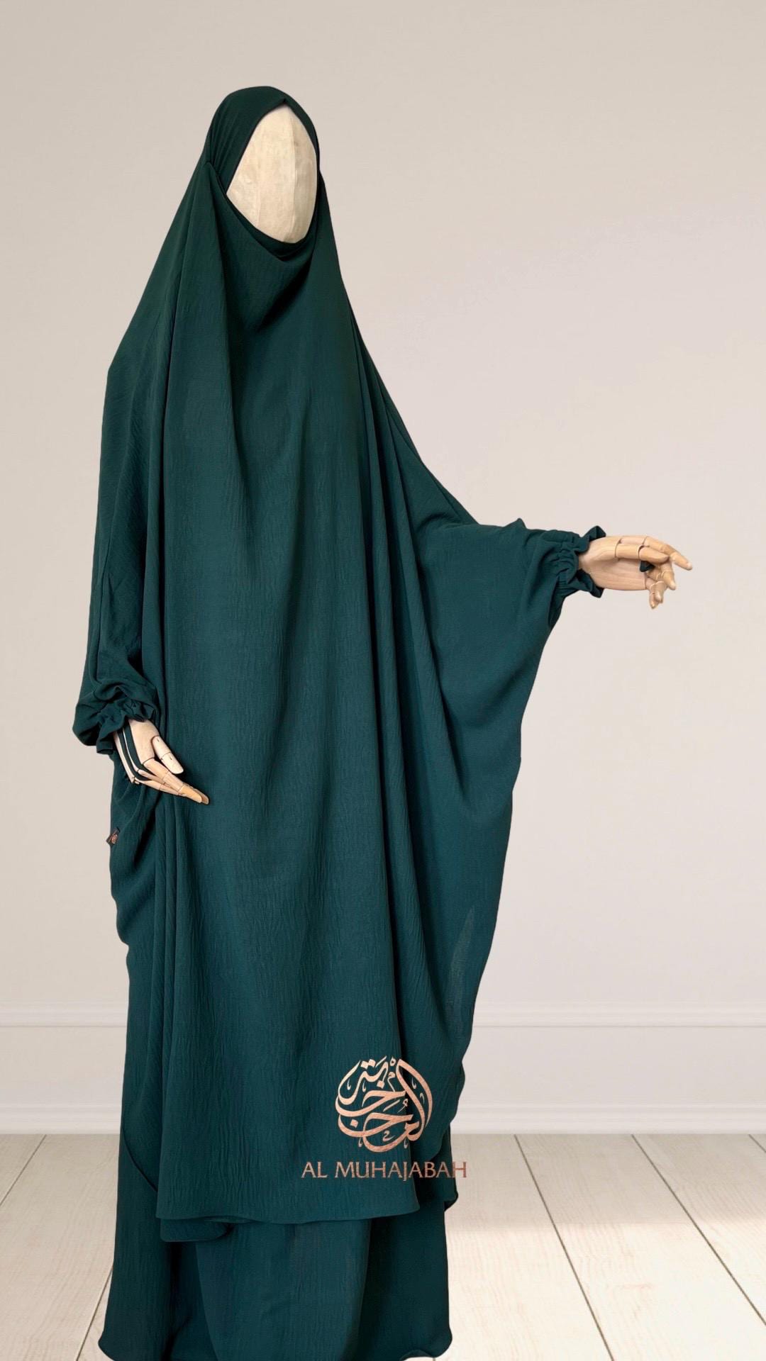 2 Piece Round Long Jilbab - Etsy