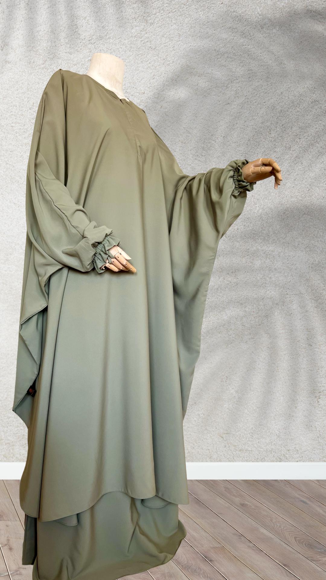 Two Colored Abaya with Prints