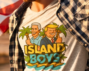 Island Boys Beach Shirt Funny Island Novelty Tee Political Meme Gag Gift Casual