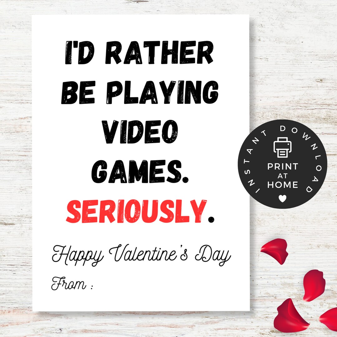 Funny Valentines Day Card for Kids, Cute Printable Valentines Card for ...