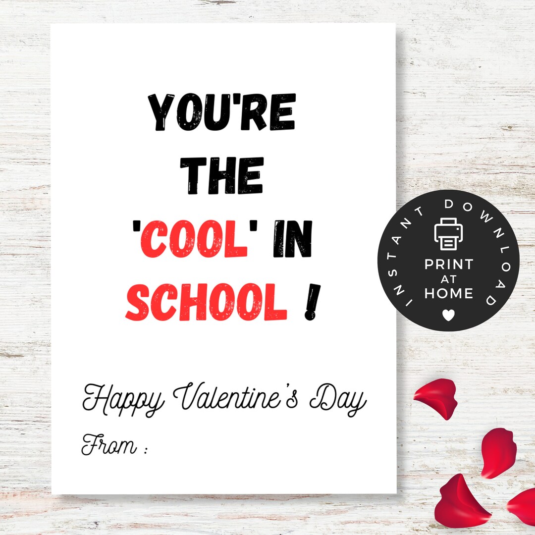 Funny Valentines Day Card for Kids, Cute Printable Valentines Card for ...