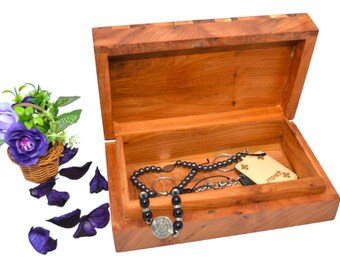 Erstaunliche handgefertigte Geschenkbox zum Jubiläum, Holzkiste mit Perlmutt-Intarsien, handgefertigte Schmuckschatulle aus Holz, marokkanisches königliches Schmuck-Wurzelholz