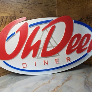 Oh Deer Diner Schild