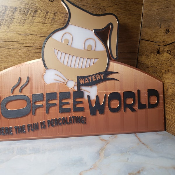 Coffee World Sign