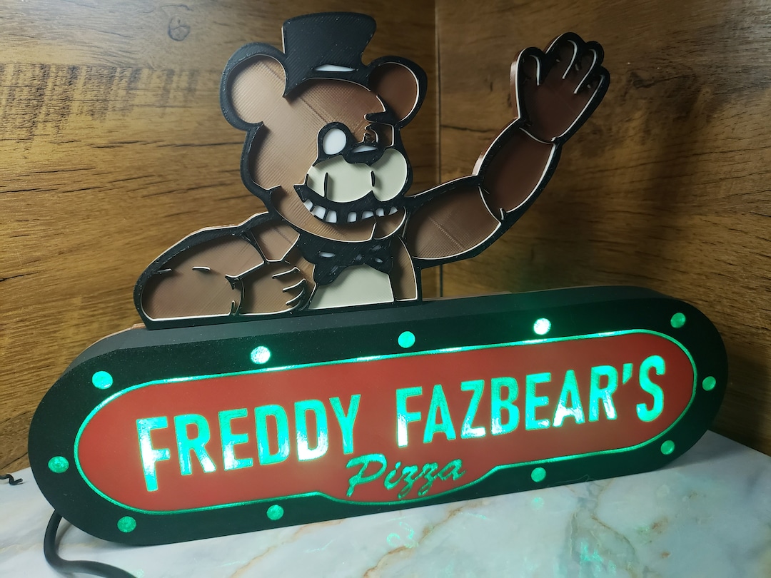 fnaf ロゴ　ライト　five nights ファイブナイツ Five Nights at Freddy's Inspired Light up Sign - Etsy