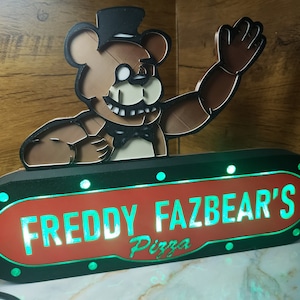 Five Nights at Freddy&#39;s Inspired Light Up Sign