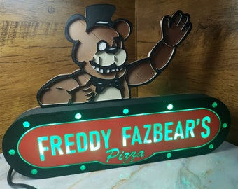 Five Nights at Freddy's Inspired Light Up Sign