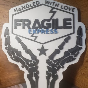 Fragile Express-bord - bezorgt hoop