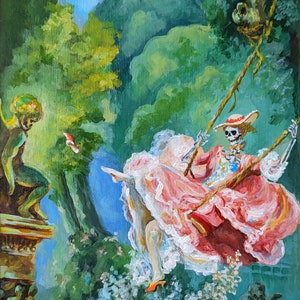 The Skeleton Swing (Fragonard reimagined)