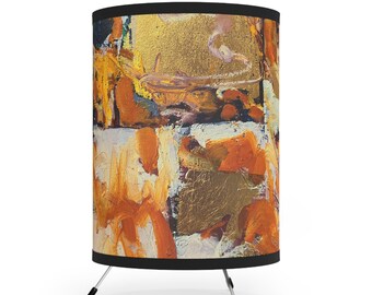 Learning to Breathe - Tripod Lamp with High-Res Printed Shade