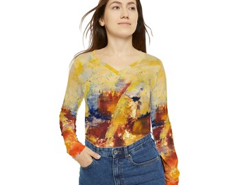 A Breach of Time - Artistic V-Neck Long-Sleeve Shirt