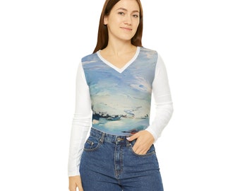 Companion Sound - Artistic V-Neck Long-Sleeve Shirt