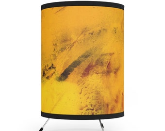 Study In Orange One - Tripod Lamp with High-Res Printed Shade