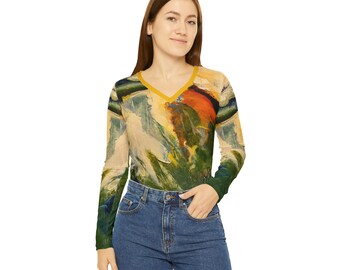 Nowhere Grace Can't Go - Artistic V-Neck Long-Sleeve Shirt