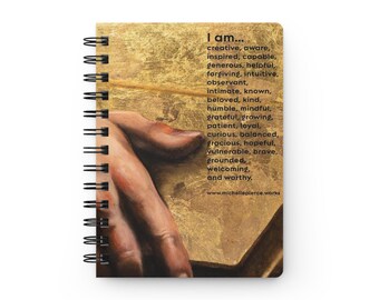 Spiral Bound Journal/Notebook, Lined, 5x7, Creative Writing or Daily Journal, Gift for Writers - Morning Studies