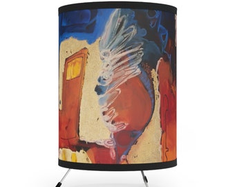 Let Change Happen - Tripod Lamp with High-Res Printed Shade
