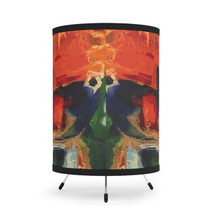 Tangible Strength - Tripod Lamp with High-Res Printed Shade