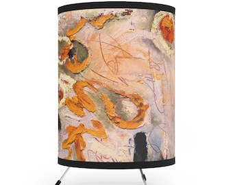 Spring Green: driepootlamp met lampenkap met hoge resolutie en print