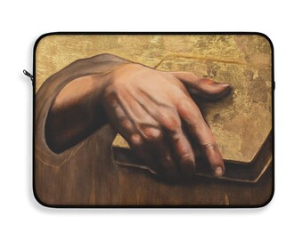 Lightweight Protective Laptop Case with Zipper, Digital Nomads, Gift for Tech Lover - Morning Studies