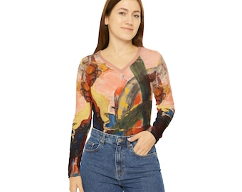 To Bring Forth - Artistic V-Neck Long-Sleeve Shirt