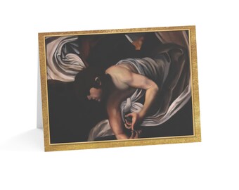 Christmas Card - Renaissance Angel, Happy Christmas, Folded w/Envelope, Premium Paper, Sustainably Sourced, Christian Artist