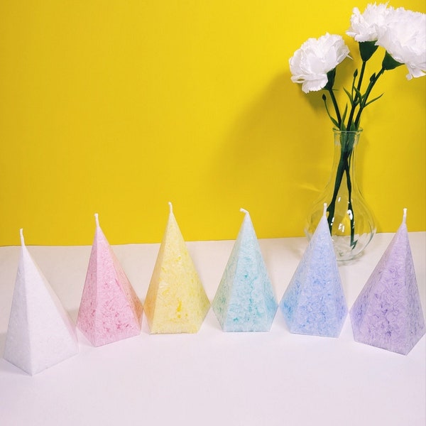 Pyramid Crystal Candle Etsy
