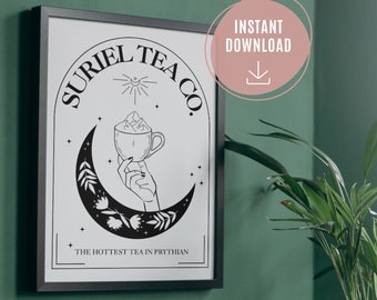 Suriel Tea Co. Print | ACOTAR Inspired Bookish Art (Digital Download)