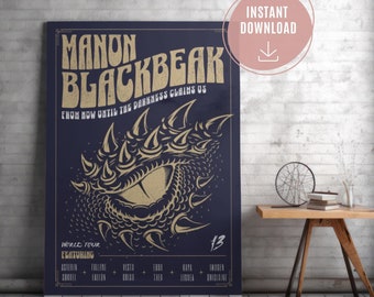 Manon Blackbeak Print | Throne of Glass Inspired Art (Digital Download)