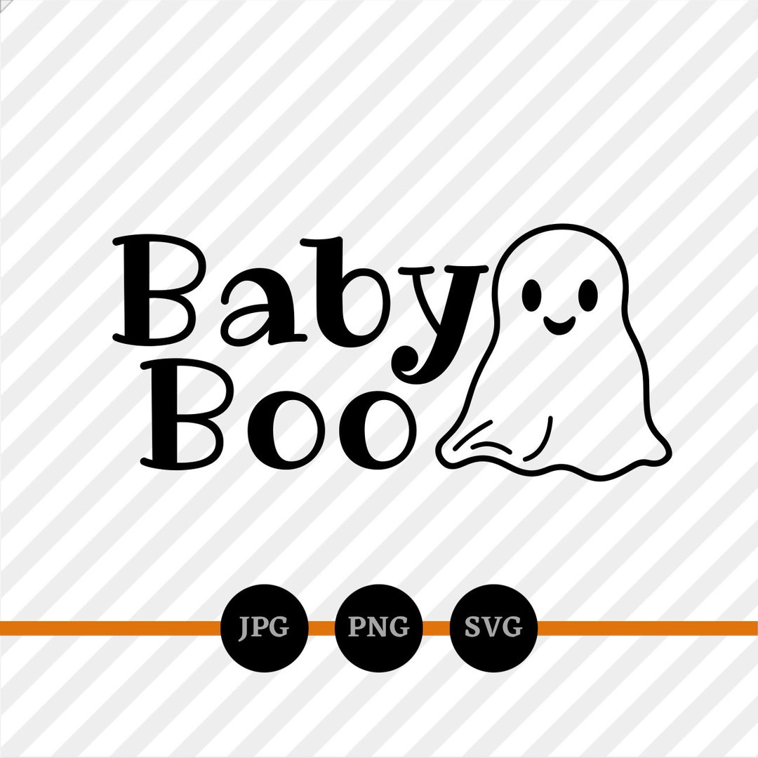 Baby Boo SVG PNG JPG Kids Halloween Cute Halloween Etsy