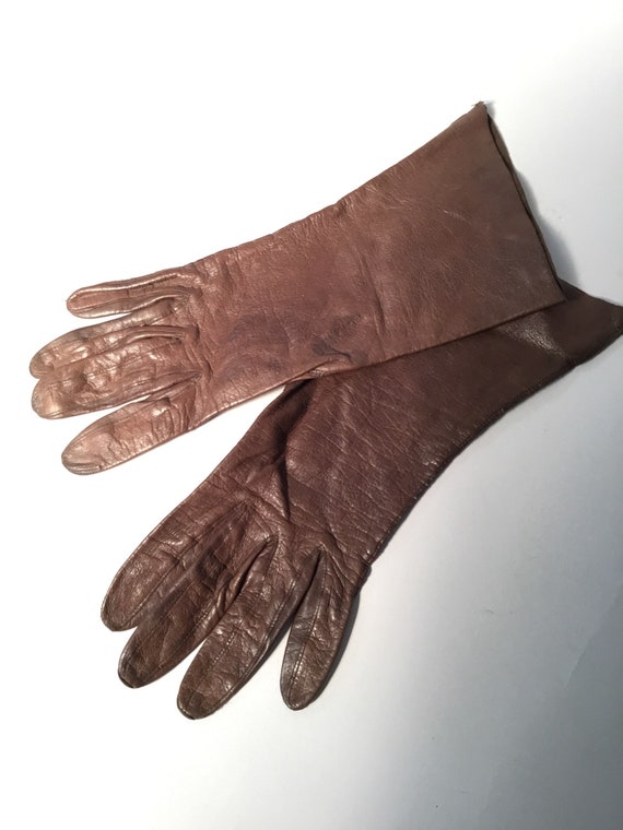 1980s Vintage Black Leather Driving Gloves 80s Leather 