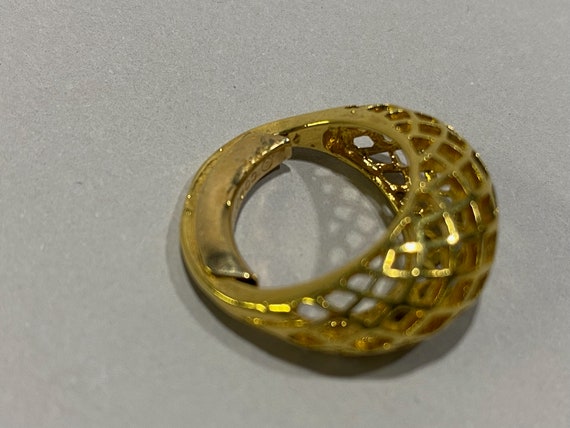 Adjustable Gold Costume Ring - image 4