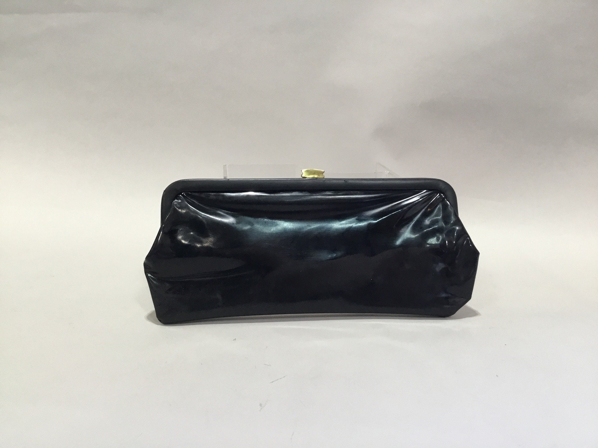 Broadway small patent leather evening bag