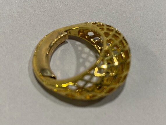 Adjustable Gold Costume Ring - image 3