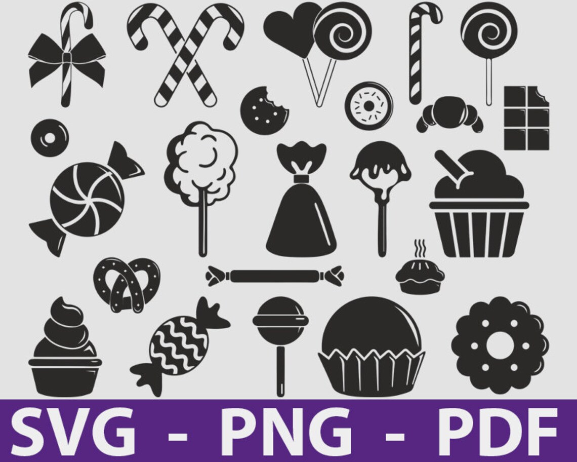 Candy Svg Bundle,candy Svg,sweet Treats Svg,candy Clipart,halloween ...