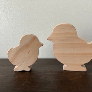 Chicks | Wooden Shapes | Tiered Tray Decor | Shelf Sitter | DIY | Unfinished Wood Cutouts | Craft Supplies | Blanks | Easter