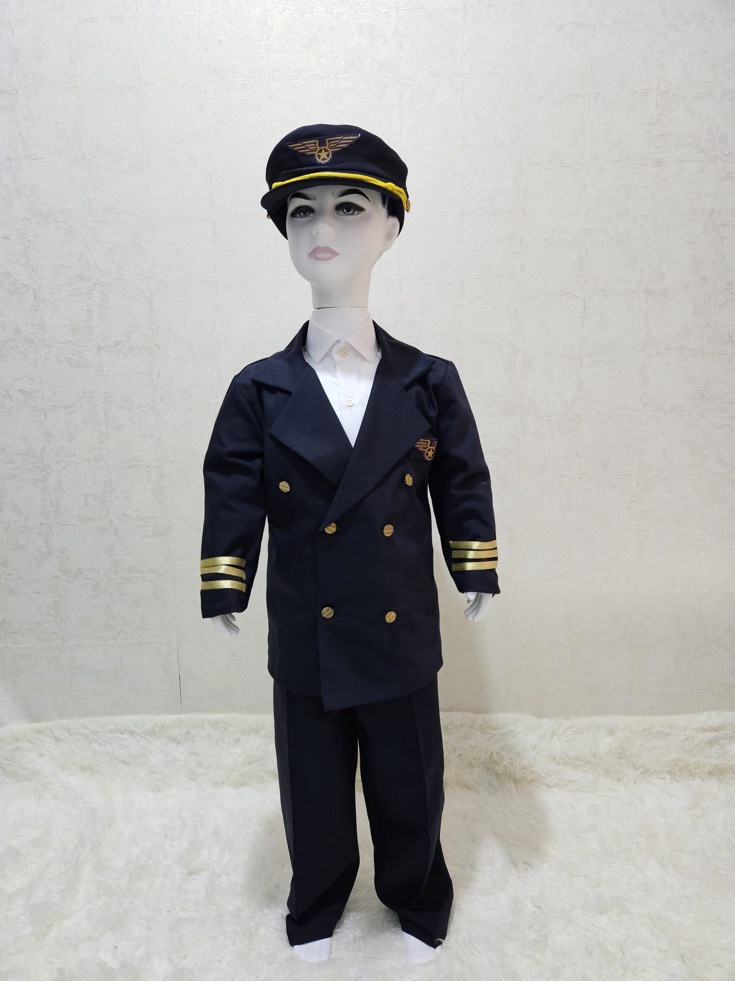 Disfraces de piloto de Halloween para niños, regalo de cumpleaños para  niñas, disfraz de asistente de vuelo, uniforme de actuación militar -  AliExpress