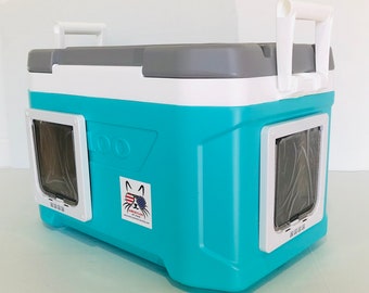 Weatherproof Outdoor Cat House – Igloo Shelter with Escape Door
