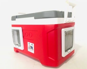 Insulated Feral Cat Shelter with Two Doors, Includes Straw