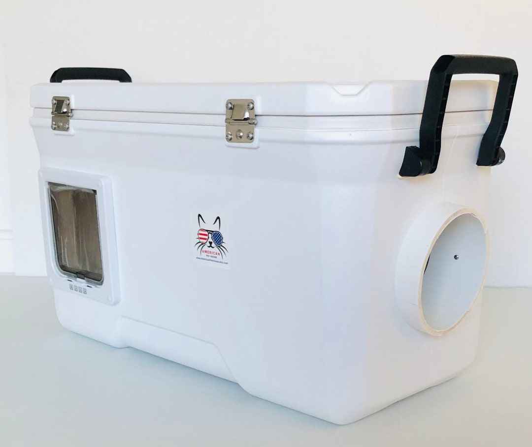 Outdoor Feral Cat Shelter With Escape Door Large Cat Shelter for Two