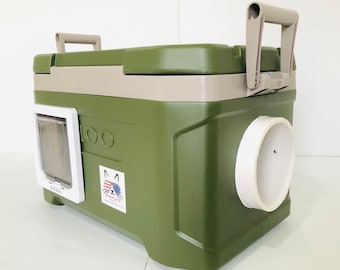 Insulated Stray Cat Shelter with Dual Escape Exits | Igloo Cooler Cat House