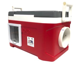 Feral Cat Shelter With Escape Door, Insulated Pet Kennel, Stray Kitty Den, Pod, Condo