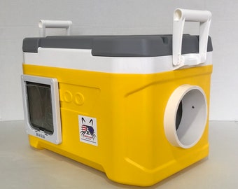 Insulated Feral Cat Shelter | Winter Outdoor Cat House | Weatherproof Igloo With Straw Bale | Christmas Gift