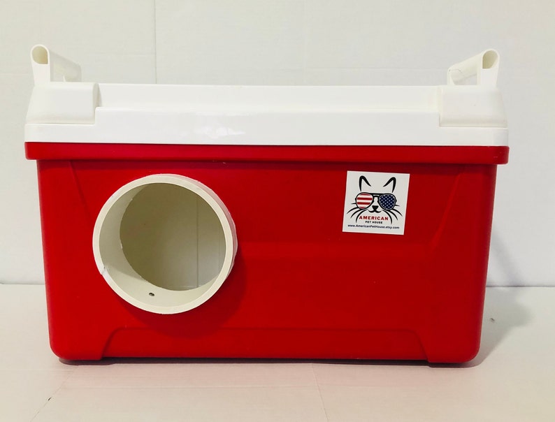 Feral Cat Shelter Best Igloo Cat House Cooler Box Cat Shelter American