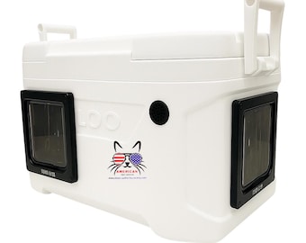 Insulated Feral Cat Shelter Built with Igloo Cooler, Winter Cat House