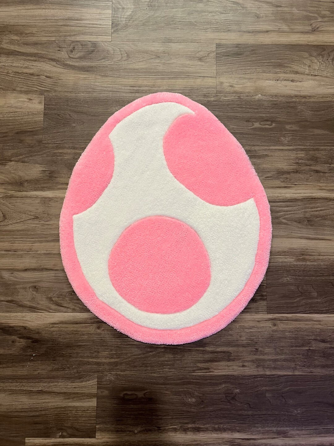 Pink Yoshi Egg Rug Handmade Tufted Yoshi Mario Rug Etsy
