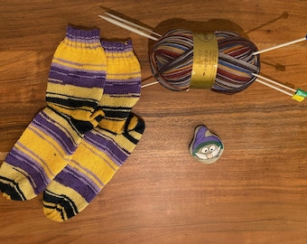 Calcetines coloridos tejidos a mano talla 40/41