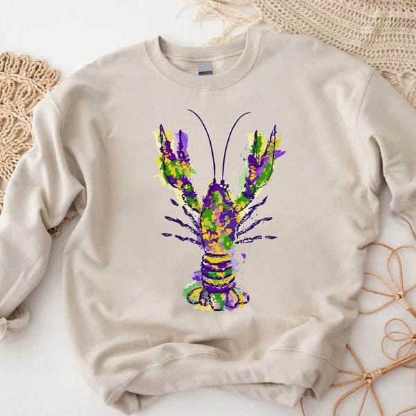 mardi gras crawfish sweatshirt