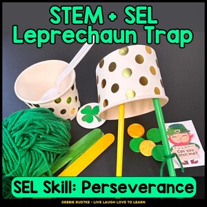 Leprechaun Trap STEM Challenge Printable | St Patrick’s Day Engineering Activity for Kids