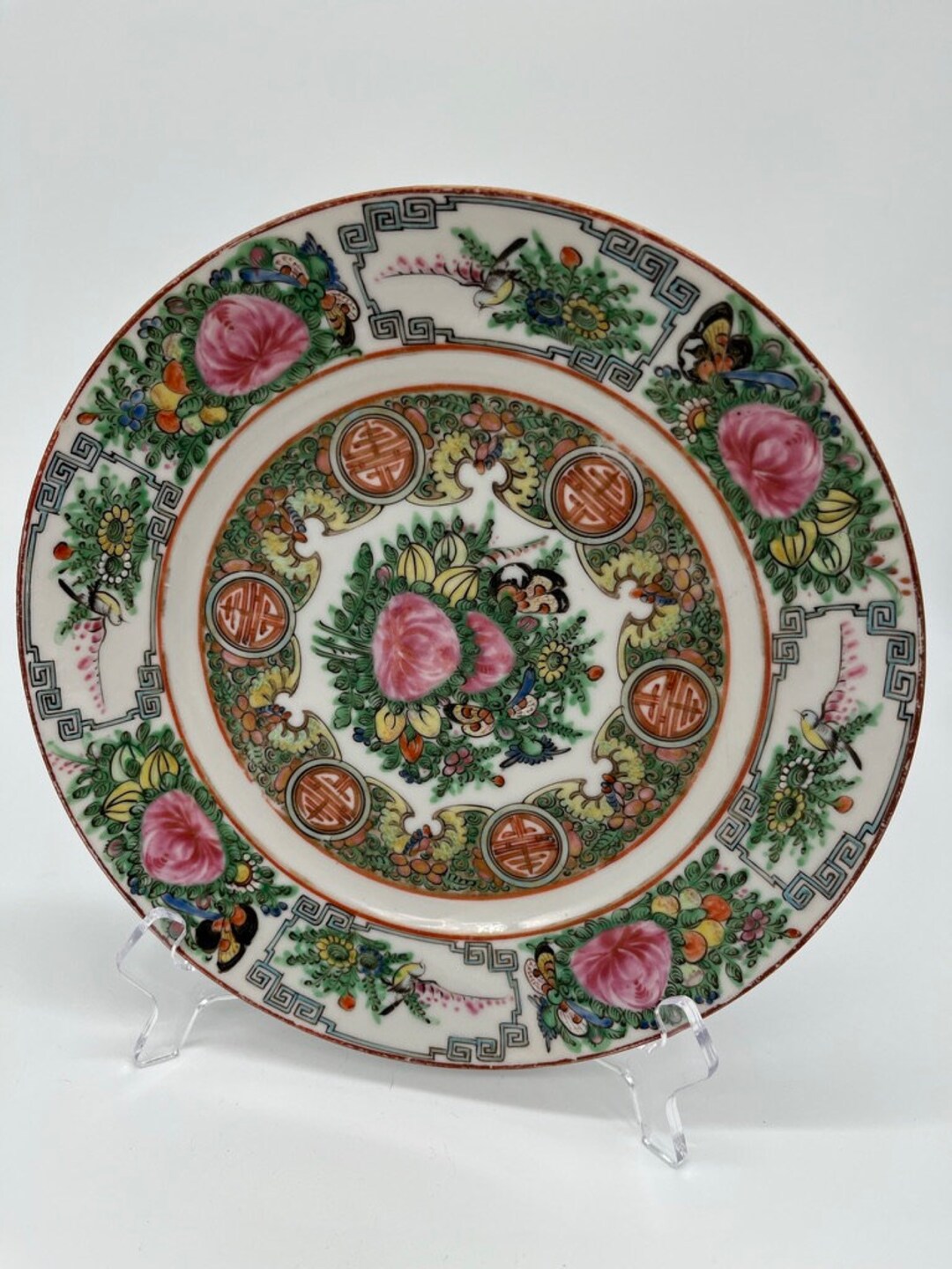 Set of 4 Antique Chinese Rose Medallion Plates 10 RARE 453 Etsy